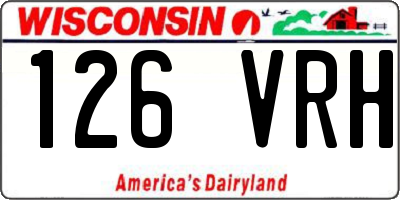 WI license plate 126VRH