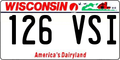 WI license plate 126VSI