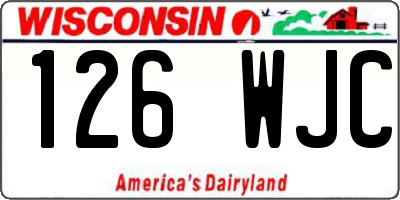 WI license plate 126WJC