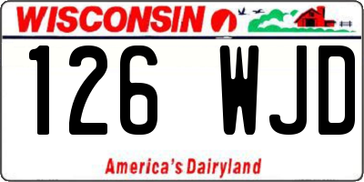 WI license plate 126WJD
