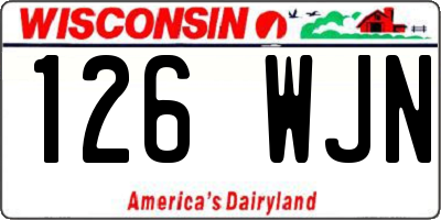 WI license plate 126WJN