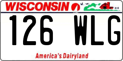 WI license plate 126WLG