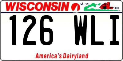 WI license plate 126WLI