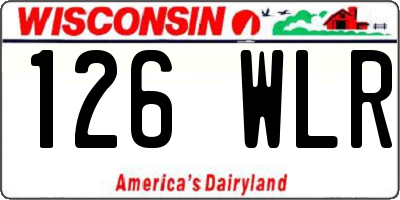 WI license plate 126WLR