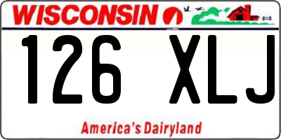 WI license plate 126XLJ