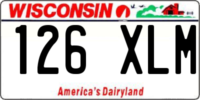 WI license plate 126XLM