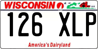 WI license plate 126XLP