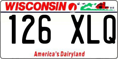 WI license plate 126XLQ