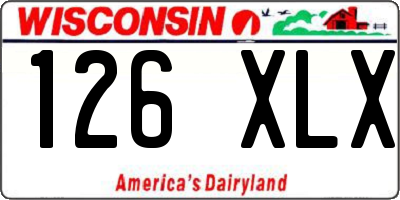WI license plate 126XLX