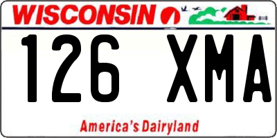 WI license plate 126XMA