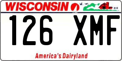 WI license plate 126XMF