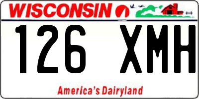 WI license plate 126XMH
