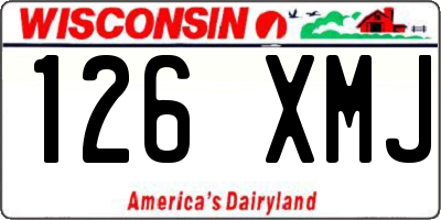 WI license plate 126XMJ