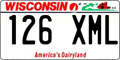 WI license plate 126XML