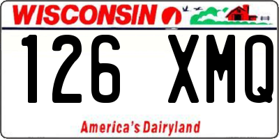 WI license plate 126XMQ