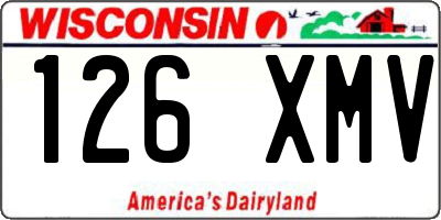 WI license plate 126XMV