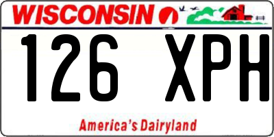 WI license plate 126XPH