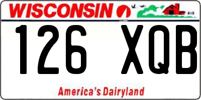 WI license plate 126XQB