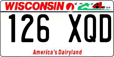 WI license plate 126XQD