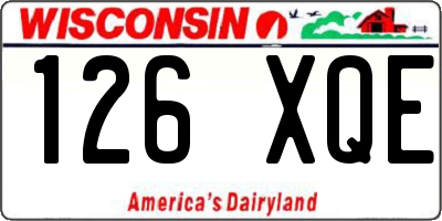 WI license plate 126XQE