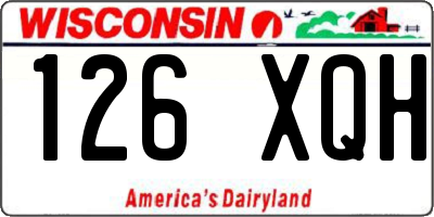 WI license plate 126XQH