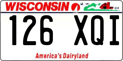 WI license plate 126XQI