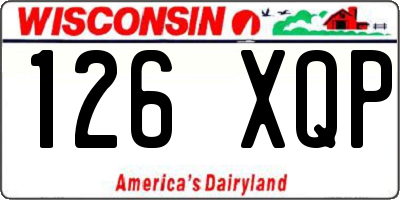 WI license plate 126XQP