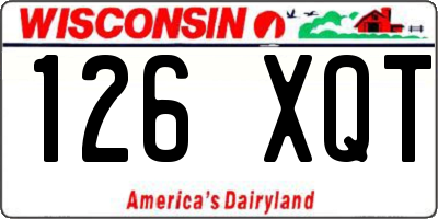 WI license plate 126XQT