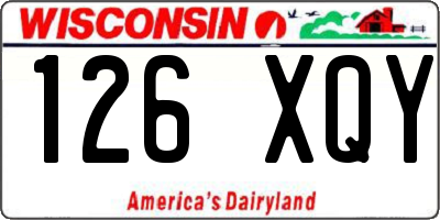 WI license plate 126XQY