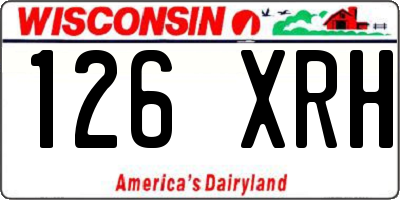 WI license plate 126XRH