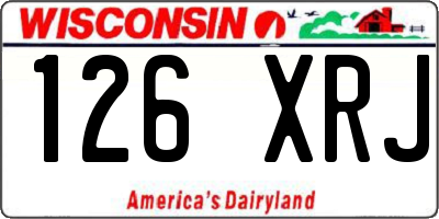 WI license plate 126XRJ