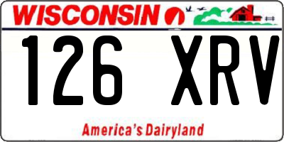 WI license plate 126XRV