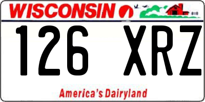 WI license plate 126XRZ