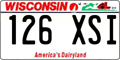 WI license plate 126XSI