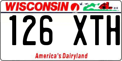WI license plate 126XTH