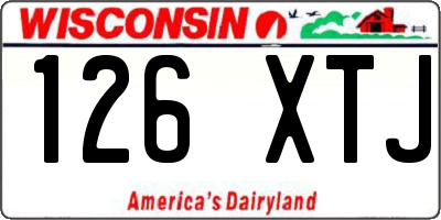 WI license plate 126XTJ