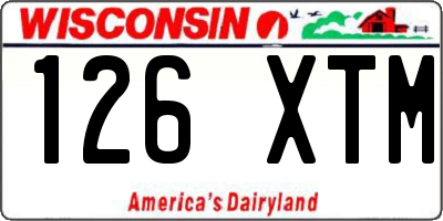 WI license plate 126XTM