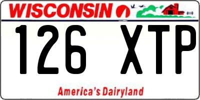 WI license plate 126XTP