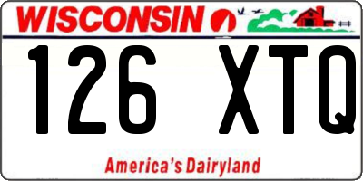 WI license plate 126XTQ