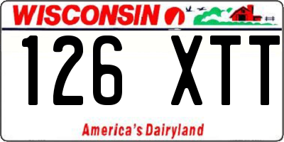 WI license plate 126XTT