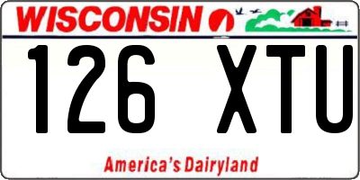 WI license plate 126XTU