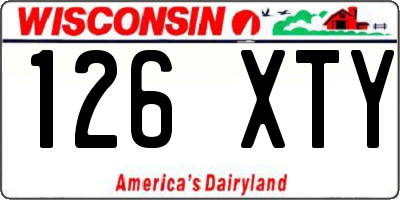 WI license plate 126XTY
