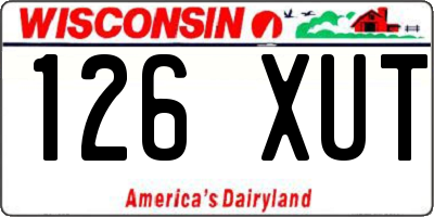 WI license plate 126XUT