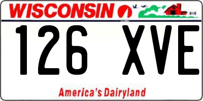 WI license plate 126XVE