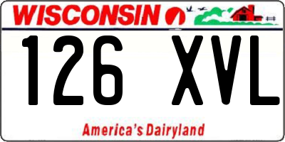 WI license plate 126XVL