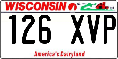 WI license plate 126XVP