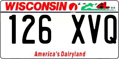 WI license plate 126XVQ