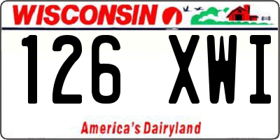 WI license plate 126XWI
