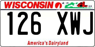 WI license plate 126XWJ