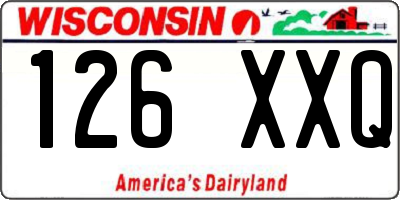 WI license plate 126XXQ